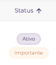 Status ativo com marcador importante antes de decisão final