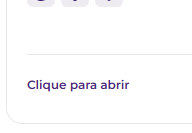Ação Clique para abrir no card da aplicação